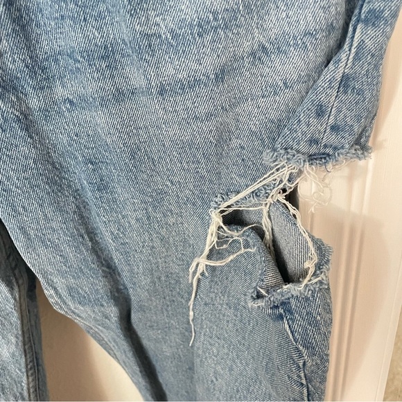 LONG Abercrombie & Fitch The Baggy Mid Rise Side Slits Jeans - Picture 6 of 8